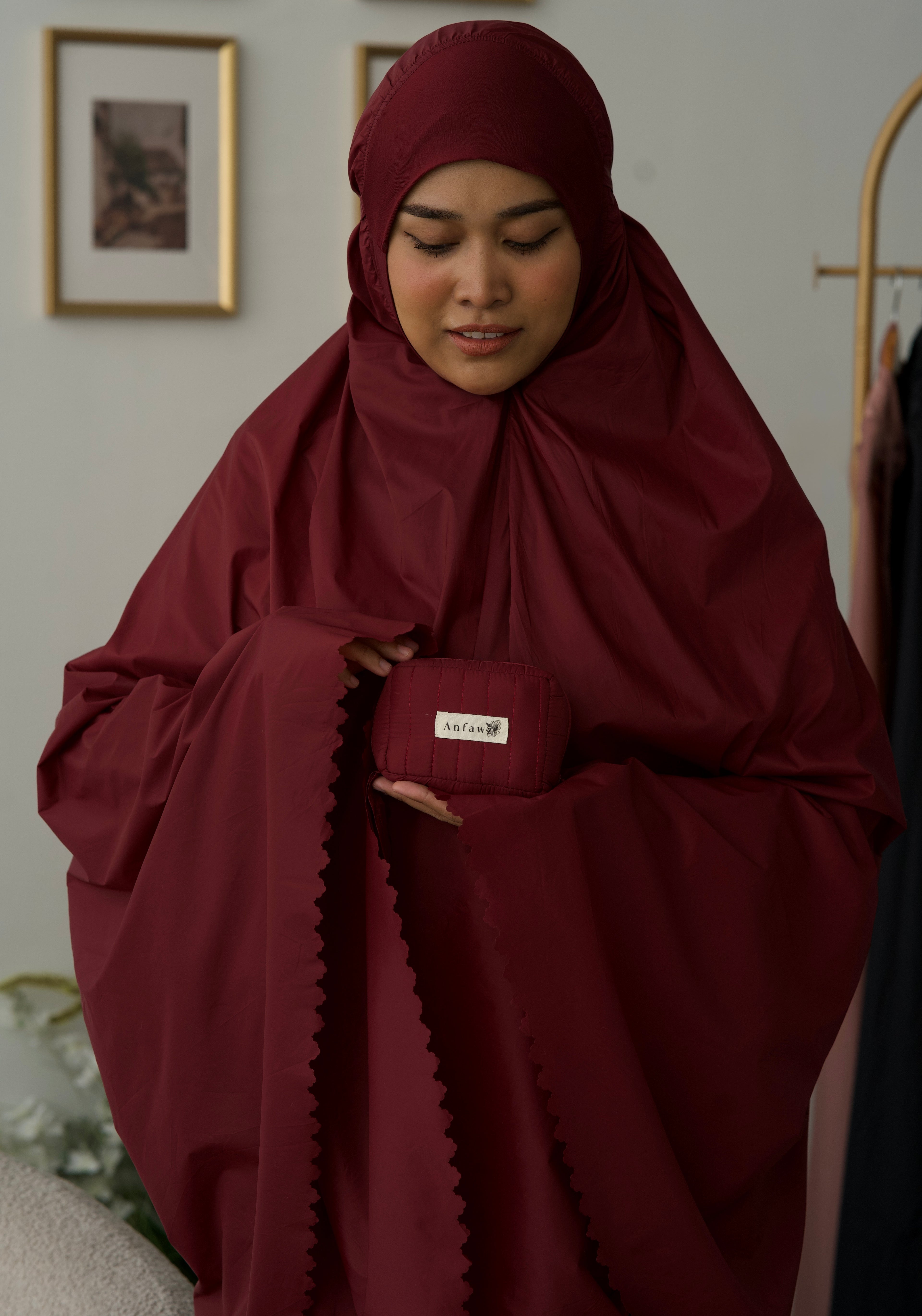 Pochette de prière 3 pièces Bordeaux claire – ANFAWZ