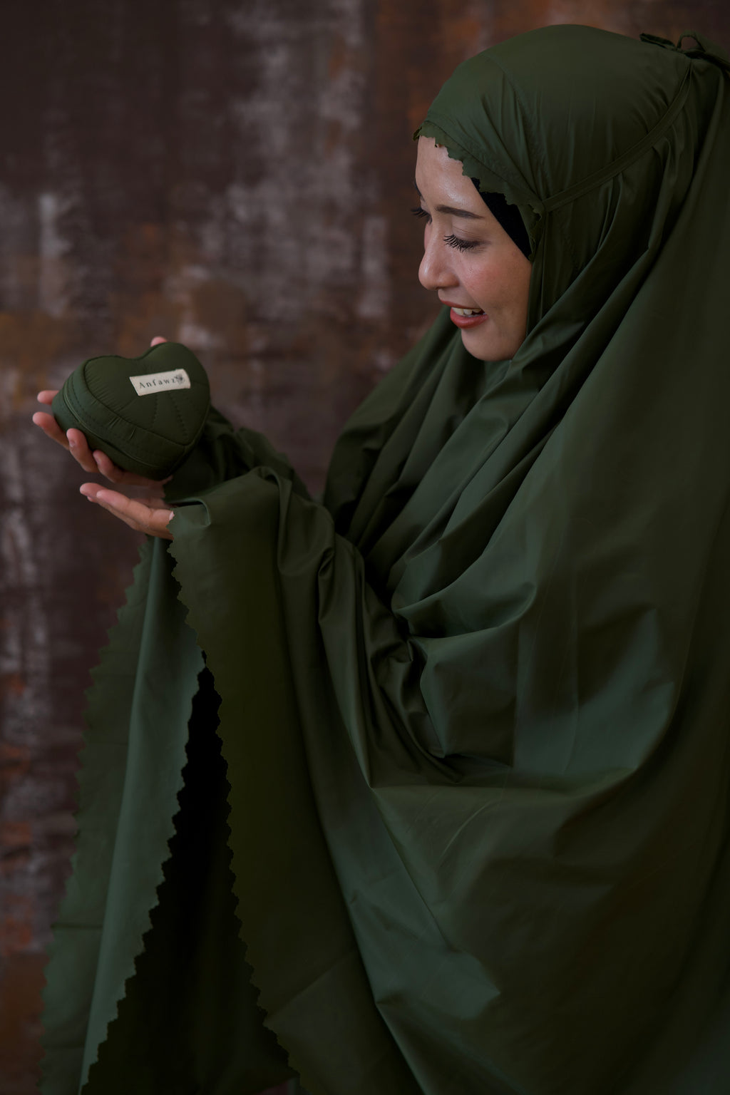 Pochette de prière Cœur – 3 pièces – Vert | ANFAWZ