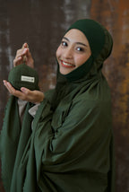 Set de prière complet – Pochette ronde – Vert