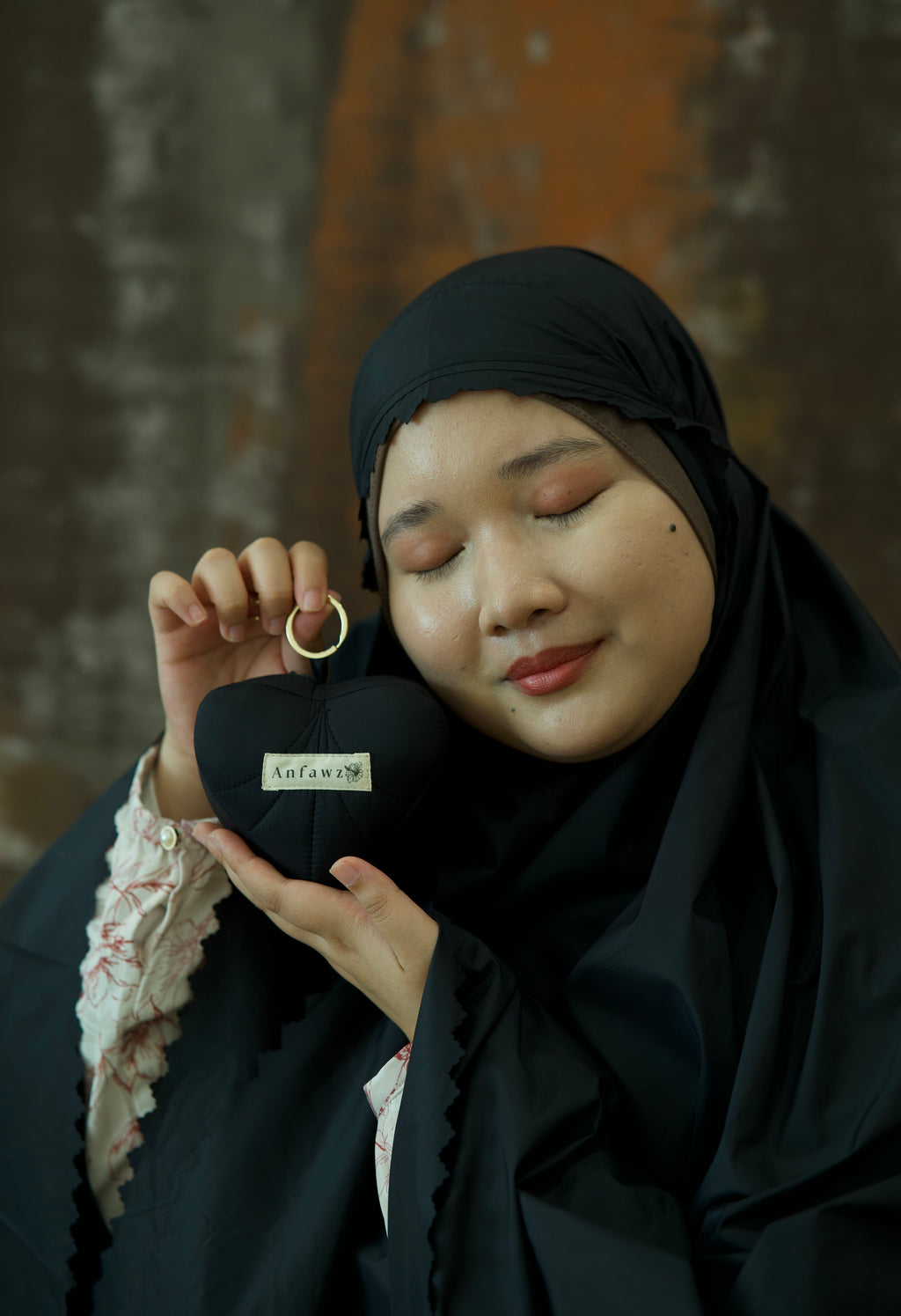 Pochette de prière Cœur – 3 pièces – Noir | ANFAWZ