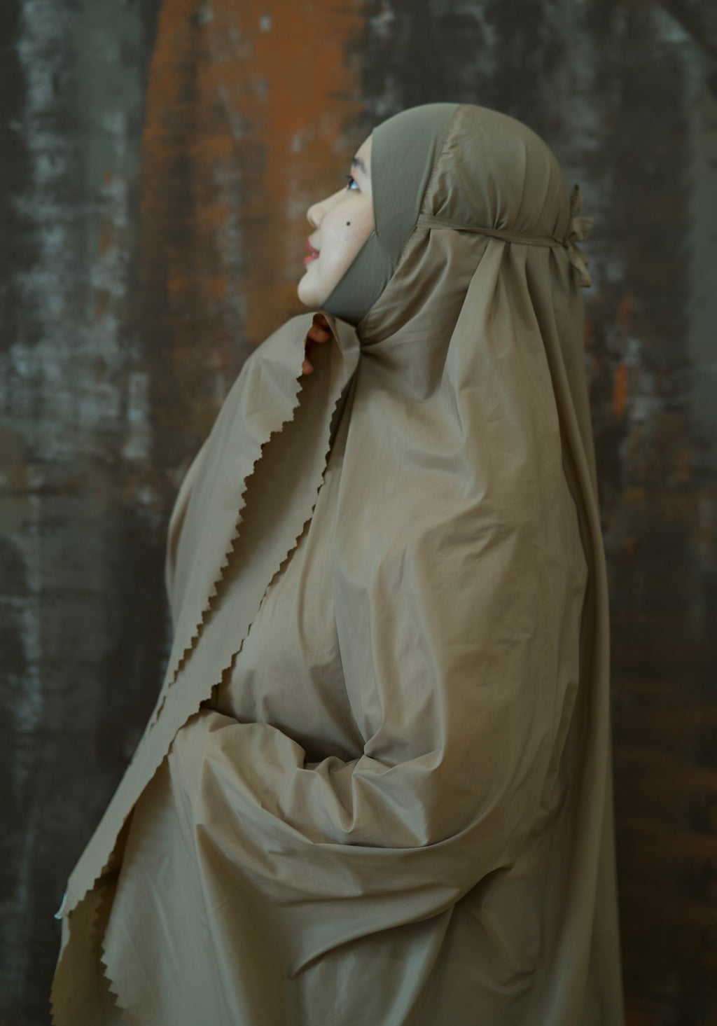 Set de prière complet – Pochette ronde – Beige