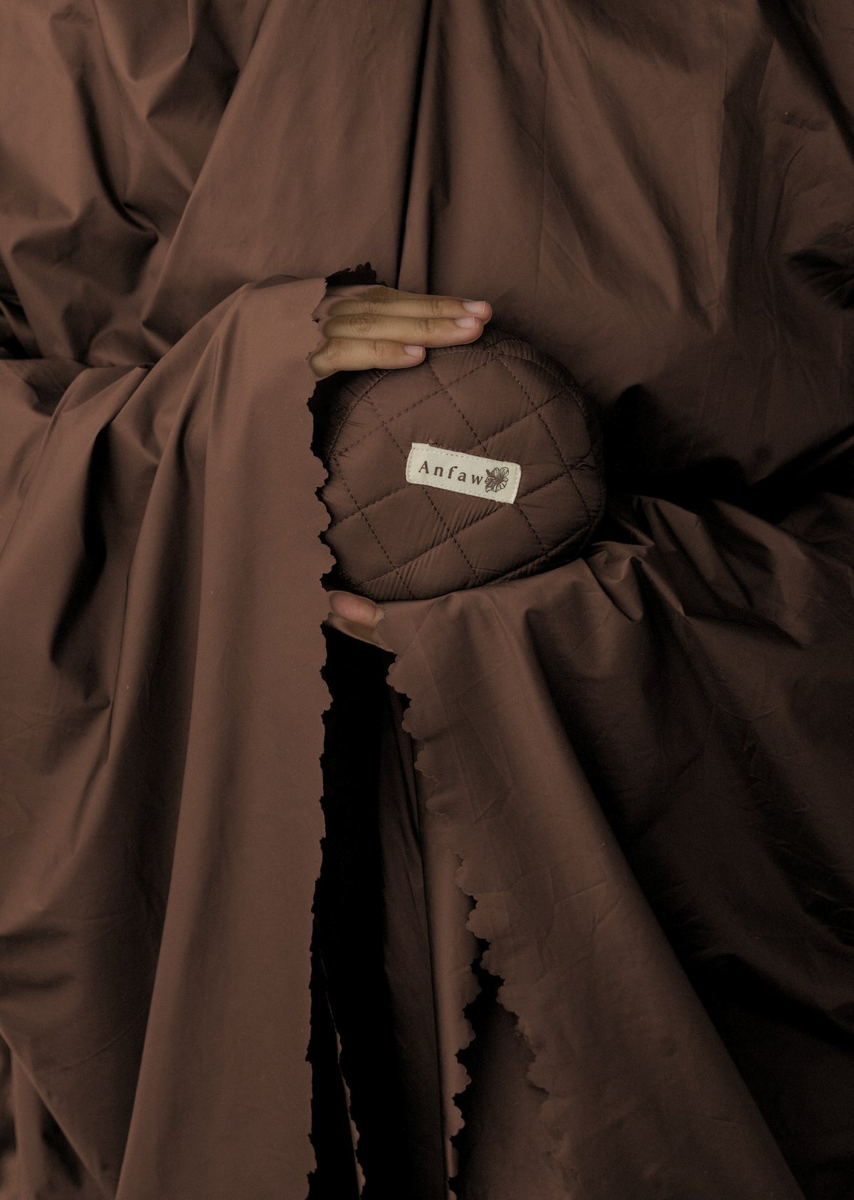 Set de prière complet – Pochette ronde – Marron